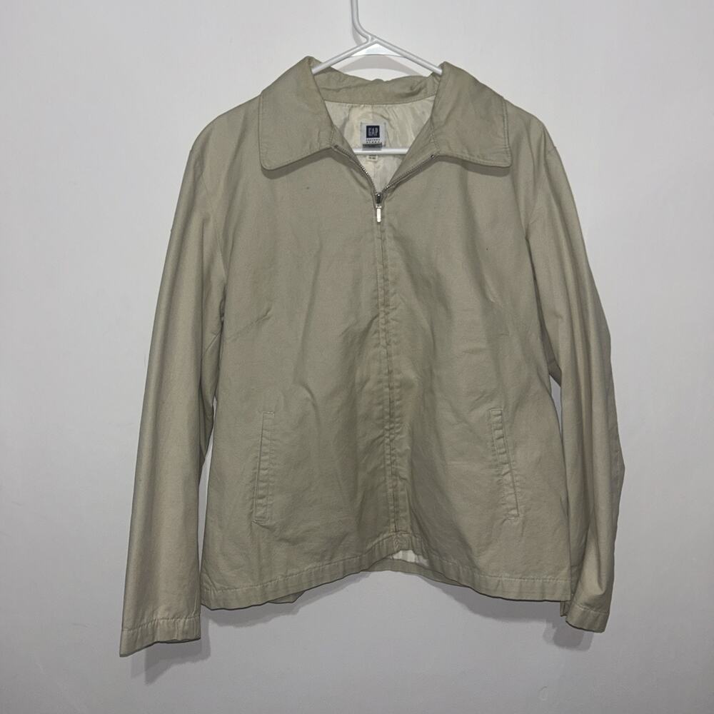 Vintage Gap Jacket XL Women Ivory Full Zip Factory Store Long Sleeve
